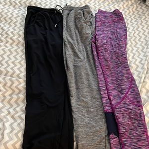 All in Motion - three pairs of girls joggers and leggings
